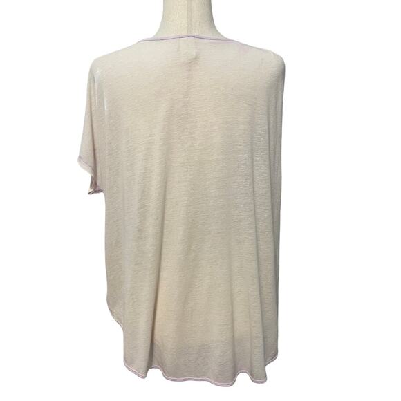 Free People We The Free Pluto Top Blouse Lavender Purple Pink Linen Blend Sz S - Picture 6 of 16